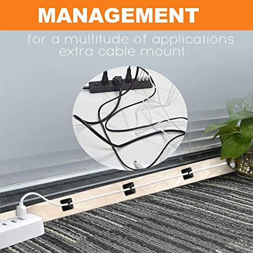200 Pack 3/4" Zip Tie Adhesive Mounts Self Adhesive Cable Tie Base Holders with Multi-Purpose Tie wire clips with screw hole,Anchor stick on wire holder,Black - Image 6