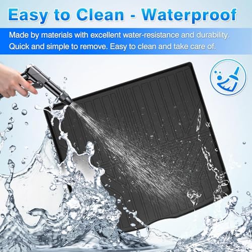 GLE350 Floor Mats - Fit for Mercedes Benz GLE 2020-2025 2026 (No for Coupe/AMG), All Weather Floor Mats & Cargo Liner for GLE350/GLE450 Accessories, Heavy Duty Waterproof - Image 6
