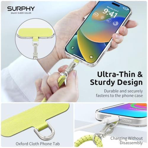 SURPHY Phone Lanyard Crossbody, Phone Strap Crossbody with 2 Tether Tabs - Image 4