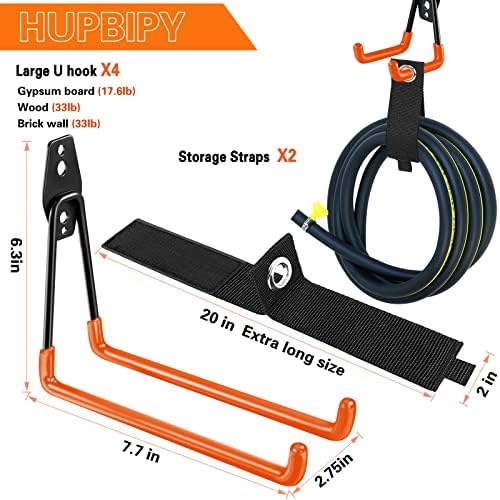 HUPBIPY Garage Hooks Heavy Duty, Large Square Wall Hooks - Image 2