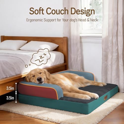 Comfort Expression Washable Dog Bed with Bolster for Medium to Large Dogs - Image 3