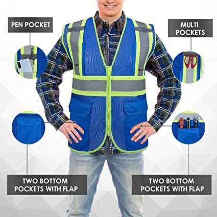 BeautyWill Custom Safety Vest Customized Logo Class 2 High Visibility - Image 3