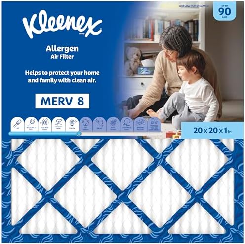 Kleenex Allergen Air Filter 20x20x1 Inches - 8 MERV RATING (4-Pack) - Image 5