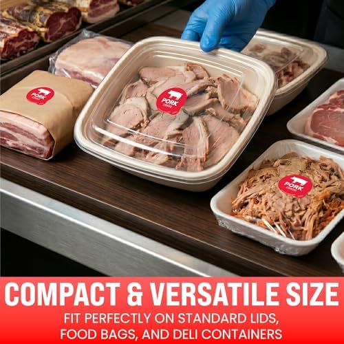 Pork Food Labels 500pcs 1" Dot Bold Sticker Labels - Image 6