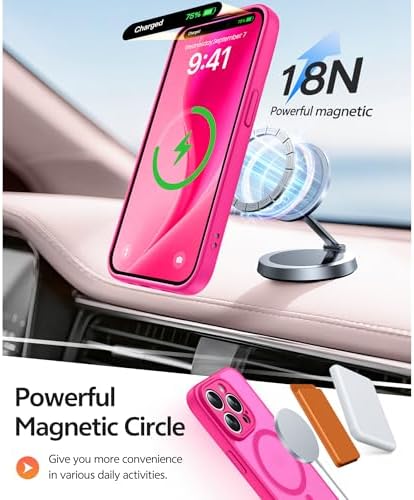 FNTCASE for iPhone 14 Pro Max Case, Fit for Magsafe, Glass Screen Protector - Image 3