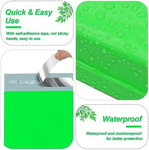 JinRuiKJ Thank You Poly Mailers 12x15.5 Inch, 50 PCS, Green - Image 3