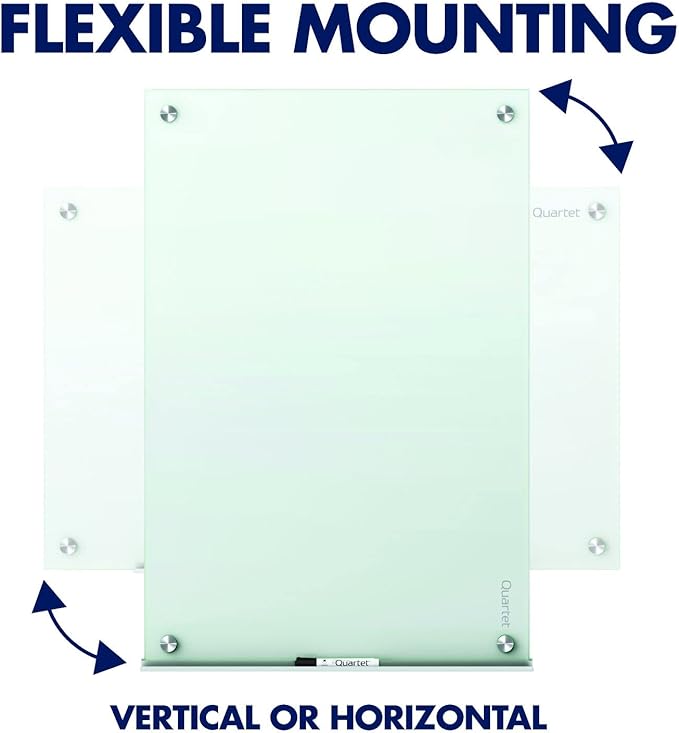 Quartet Magnetic Glass Dry Erase White Board, Infinity Frameless Mounting - Image 9