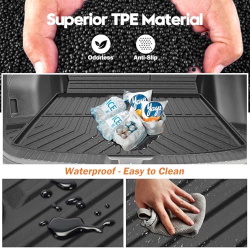 KUST Cargo Trunk Mat for Tesla Model Y Juniper 2025-2026 (5 Seats Only), Rear Trunk Liner with Back Seat Protector for Model Y Juniper Accessories TPE Rubber - Image 7