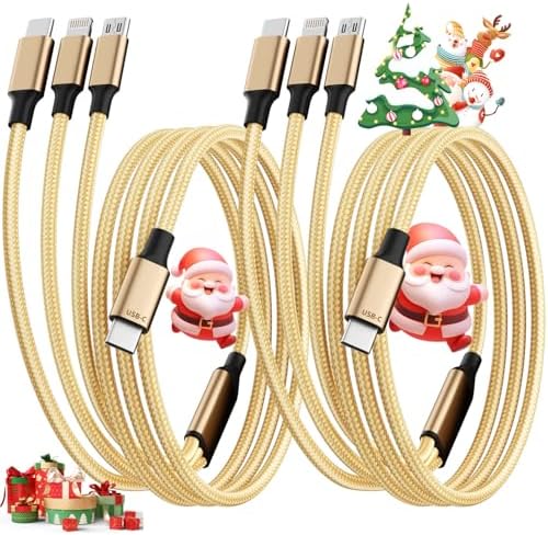 USB C Multi Charging Cable, 3 in 1 Charging Cords for Multiple Devices by MPATIBY
