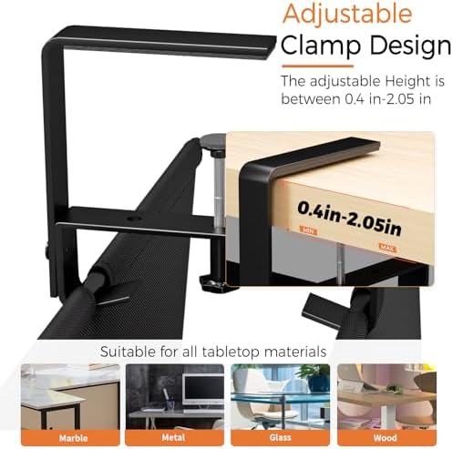 Under Desk Cable Management Tray, 48" Fabric Wire Cord Organizer, Black - Image 3