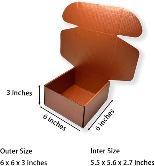 15 Pcs 6 x 6 x 3 inches Corrugated Cardboard Gift Boxes Recyclable Shipping - Image 2
