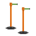 Montour Line MSR760 Set of 2 Retractable Belt Barrier Stanchion, Rubber Base by Montour+Line
