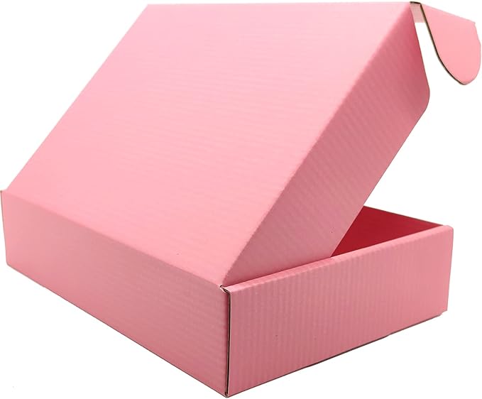 Small Pink Shipping Boxes for Small Business Pack of 25-9x6x2 inches Cardboard - Image 4