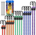 Bungee Cords Heavy Duty Outdoor: 20 Pcs Premium Rubber Bungee Cords with Hooks in a Storage Jar Includes 10", 18", 24", 30", 36", 48" Bungee Cord for Camping, Tent, Fastening Items by ELEAD