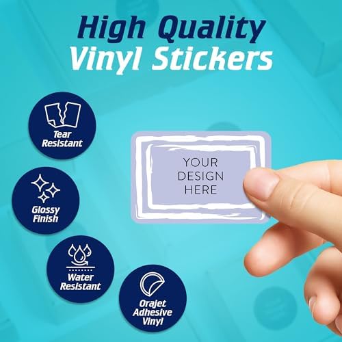 100 Custom Vinyl Stickers - Upload Your own Image, Text, Design, Logo - Personalized Logo Labels for Handmade, Packaging, Bottle, Jars, Candle, Brand Stickers (Lavender Swirls, 6x4) - Image 3