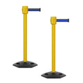 Montour Line MSR760 Set of 2 Retractable Belt Barrier Stanchion, Rubber Base by Montour+Line