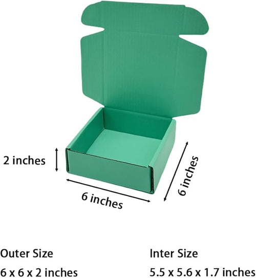 15 Pcs 6 x 6 x 2 inches Corrugated Cardboard Gift Boxes Recyclable Shipping - Image 2