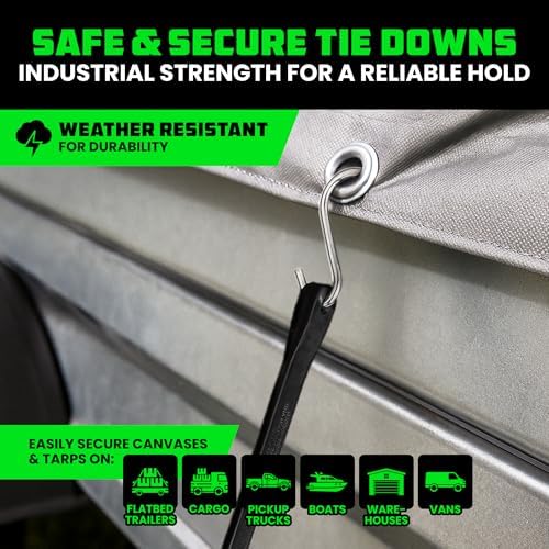 Rhino USA Rubber Bungee Cords with Hooks (12-Pack) - Heavy Duty Outdoor - Image 5