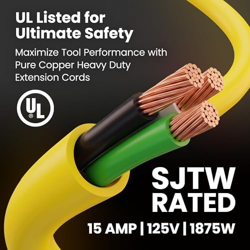 GEARit 100 Ft 12 Gauge Extension Cord SJTW OFC Copper ETL 15A 125V Grounded - Image 2