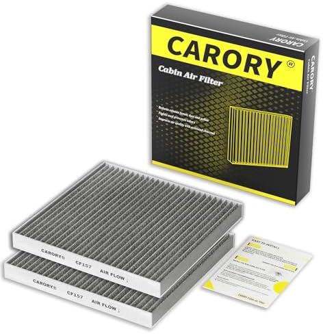 2 Pack Cabin Air Filter w/Activated Carbon for Toyota Camry, Corolla, RAV4, Prius, Highlander, Sienna, Venza, Crown, Lexus ES350, ES300h, NX250, RX350, Subaru Outback, Mazda CX9, and More, CF157-2PK by Carory