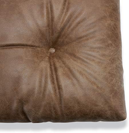 Klear Vu The Gripper Non-Slip Tufted Bench Cushion for Indoor Furniture, Assembled in USA, Entryway Storage, Bay Window, Corner Nook or Piano Seat, 35 Inches, Solid Faux Leather - Image 3