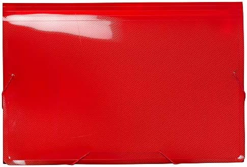 JAM PAPER Accordion Folders - 13 Pocket Plastic Expanding File - Legal Size - 10 x 15 - Red - 2/Pack - Image 2