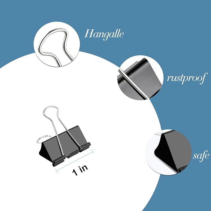 Ufmarine Small Binder Clips 1 Inch Length - Image 2
