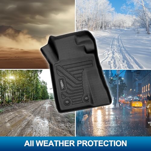 Peleus Floor Mats for Ford Mustang 2015-2025 2026 (NOT for Mach-E,Cargo w/o Subwoofer Box),TPE All Weather Protection 2 Rows Car Floor Liners with Cargo Liner for Ford Mustang Trunk Mat+Floor Mats - Image 4
