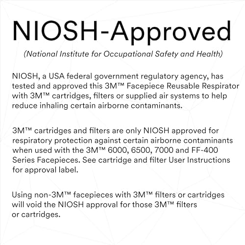 3M Half Facepiece Reusable Respirator 6100, NIOSH, Small - Image 2