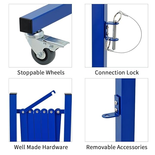 GYMTIME Expandable Metal Barricade, Portable Safety Barrier - Image 4