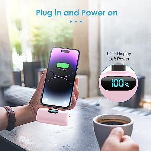 Mini Portable Charger USB C Power Bank,Upgraded 5000mAh PD Fast Charging Battery Pack Built-in USB-C Connector Travel Essential for iPhone17/17Pro/17Pro Max/Air/16 Plus/16Pro Max/15 Series,Android etc - Image 7
