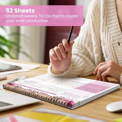 Weekly To Do List Notepad with 52 Undated Sheets（8.5"×11"）- Undated Weekly Planner Notepad for Office Desk Accessories and Supplies - Pink Whisper - Image 5