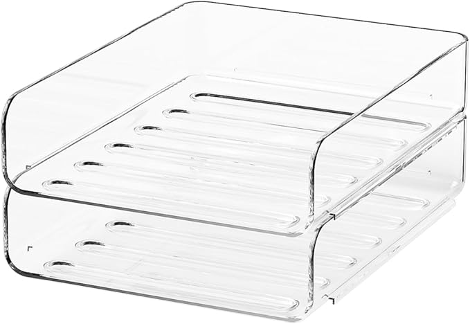 2-Tier Acrylic Paper Tray Organizer by Unknown
