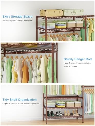 Ulif E11 Heavy-Duty Closet Garment Rack, Metal Clothes Rack, Load 1034lbs - Image 6