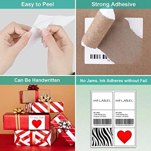 MFLABEL Shipping Labels for Laser & Inkjet Printer 3-1/3" x 4" (6-up) 9000 Sheets - Image 4