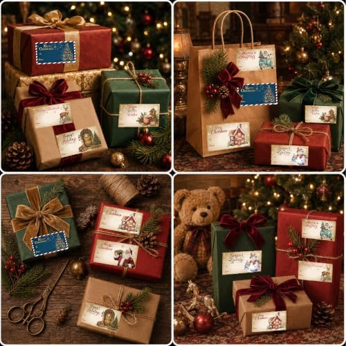 Christmas Gift Tags - 500 PCS Gift Tags Stickers for Christmas Presents - Image 4