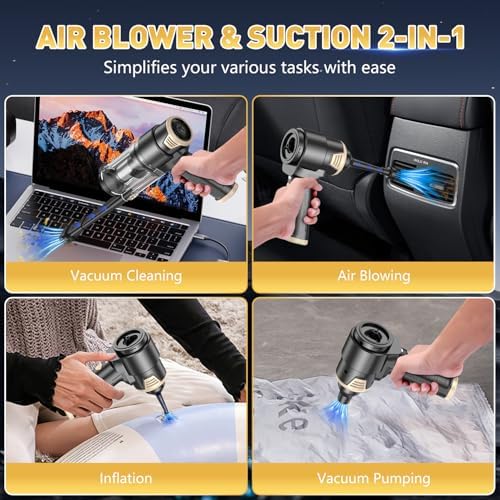 KMM Handheld Car Vacuum Cleaner, 16000PA Hand Held Vacuum & Air Duster - Image 3