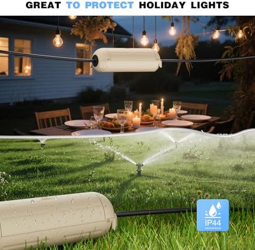[3 Pack] Flemoon Outdoor Extension Cord Safety Cover with Waterproof Seal - Image 6