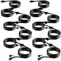 K KASONIC Outdoor Extension Cord 100 FT, Evenly Spaced 12 Outlets, Black by KASONIC