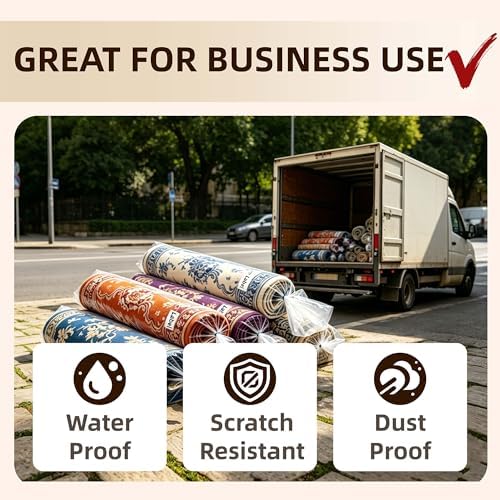 Heavy Duty Plastic Carpet Storage Bag, 80 x 18 Inch Rug Shipping Bag - Image 6