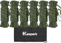 Camping Ropes Guy Line - Tarp Tie Down Ropes with Ratchet System, Pulley & Reinforced Metal Gear - Adjustable Heavy Duty Guy Lines for Canopy Tent, Quick Setup Outdoor Strap-4Pack - 6Pack by Keepark