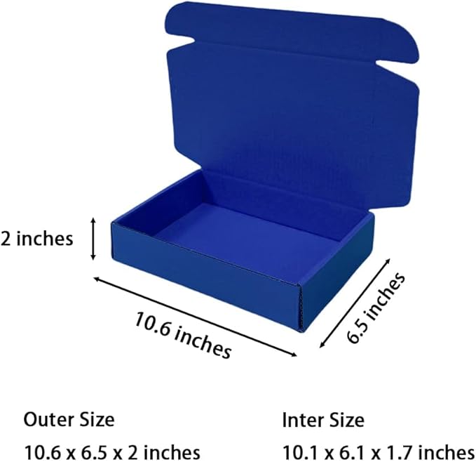 50 Pcs 10.6 x 6.5 x 2 inches Shipping Boxes - Image 2