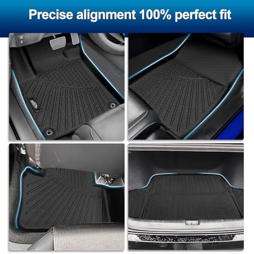 PELEUS Floor Mats Compatible with Honda Accord 2018-2022, Custom Fit TPE All Weather Car Mats & Cargo Liner Full Set (1st & 2nd Row), Non-Slip Odorless Heavy Duty Floor Liners (Include Hybrid) - Image 3