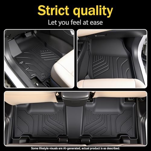Floor Mats for Toyota RAV4 2013-2018, All Weather TPEFloor Liners Custom Fit Waterproof Non Slip Car Mats HeavyDuty Interior Accessories - Image 4