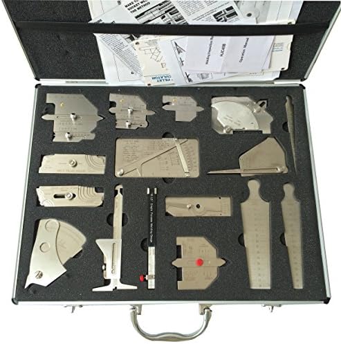 Welding Tool Kit Welding Measure Gauge Combine Suit 16 Piece/Set test ulnar welder inspection welding gauge by JINSLU
