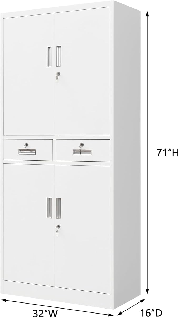 Metal Storage Cabinet, Locking Storage Cabinet - Image 3