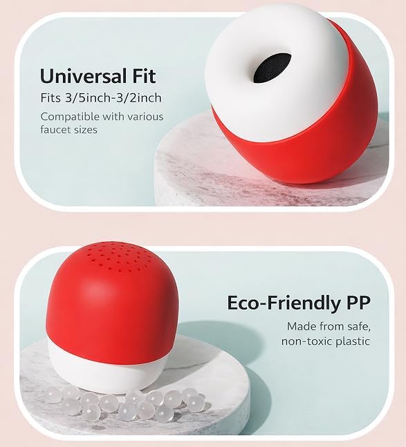 3-Pack Mushroom Faucet Filter, Water Filter for Sink Faucet,Anti-Splash Water-Saving Tap Attachment for Kitchen & Bathroom Sinks, Easy Install, Travel-Friendly, Fits 3/5" to 3/2" Faucets - Image 7