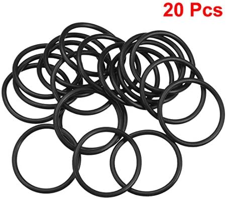 uxcell Nitrile Rubber O-Rings 40mm OD 33.8mm ID 3.1mm Width, Metric Sealing Gasket, Pack of 20 - Image 2