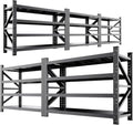 5-Pack Metal Shelving 4 Tier Heavy Duty Storage Shelves, Adjustable Garage Shelving Unit 5000LBS Heavy Duty Shelving 69" W x 24" D x64 H Black by OrganizingStorageAssistant