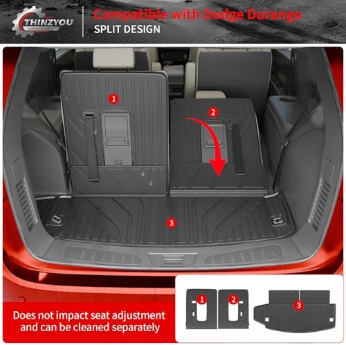 3rd Row Backrest Mats & Trunk Mat for 2016-2026 Dodge Durango - Image 6